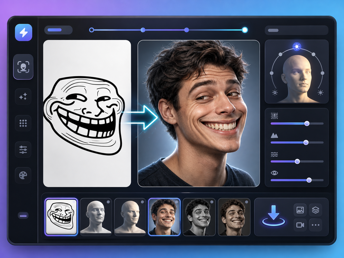 Realistic Troll Face Generator for Meme Edits | Img2Img AI